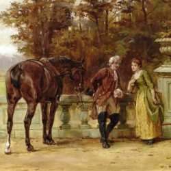A couple and a horse